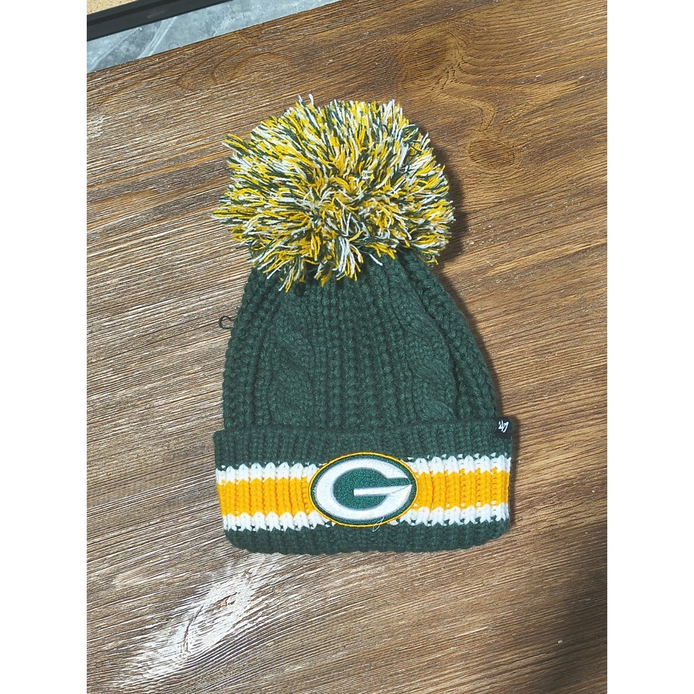47Brand‎ Green Bay Packers Wool Knit Pom Winter Hat
